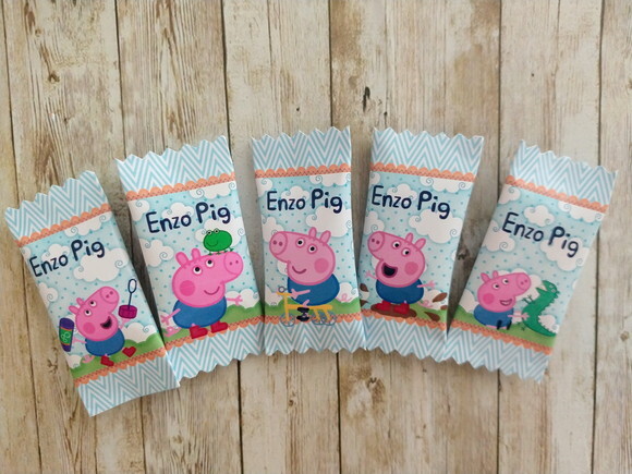 Bala Personalizada George Pig | Lembrancinha Festa Infantil