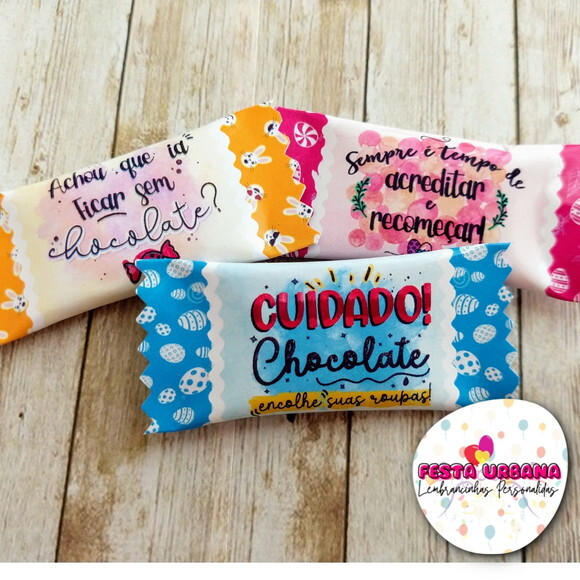 Bala Personalizada Páscoa Frases | Lembrancinha Festa Infantil