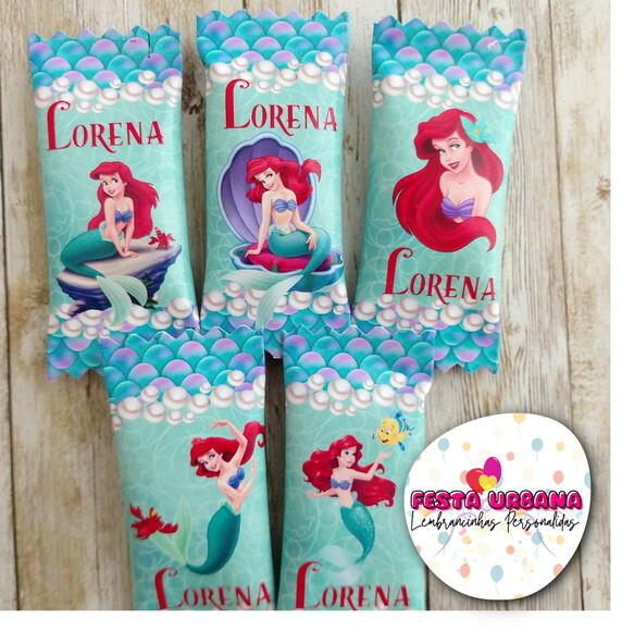 Bala Personalizada Pequena Sereia | Lembrancinha Festa Infantil