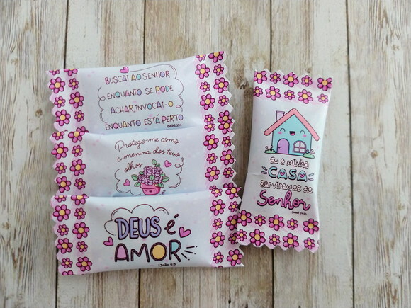 Bala Personalizada Versículos Bíblicos | Lembrancinha Festa Inf
