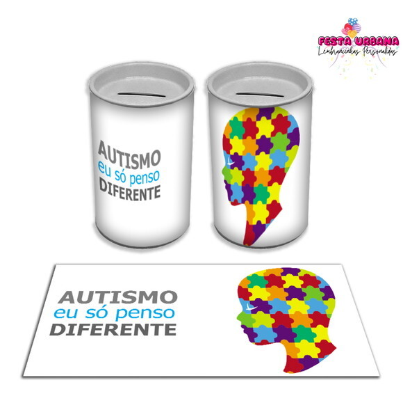 Adesivo Cofrinho Autismo | Tubolata Festa Infantil
