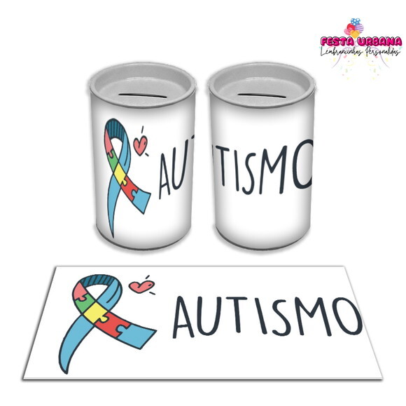 Adesivo Cofrinho Autismo | Tubolata Festa Infantil