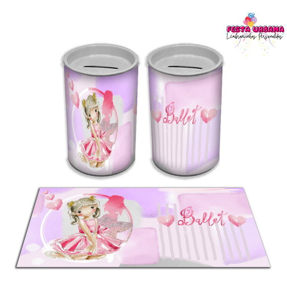 Adesivo Cofrinho Bailarina | Tubolata Festa Infantil
