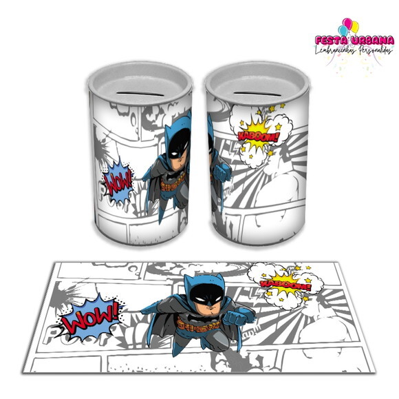 Adesivo Cofrinho Batman | Tubolata Festa Infantil