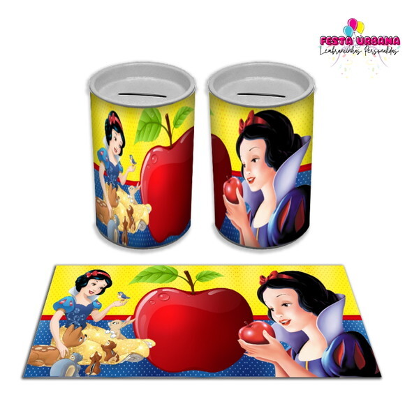 Adesivo Cofrinho Branca de Neve | Tubolata Festa Infantil