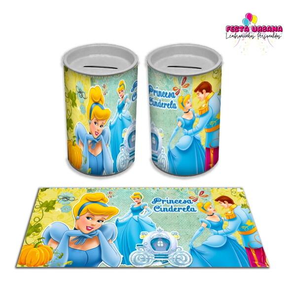 Adesivo Cofrinho Cinderela | Tubolata Festa Infantil