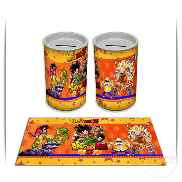 Adesivo Cofrinho Dragon Ball | Tubolata Festa Infantil