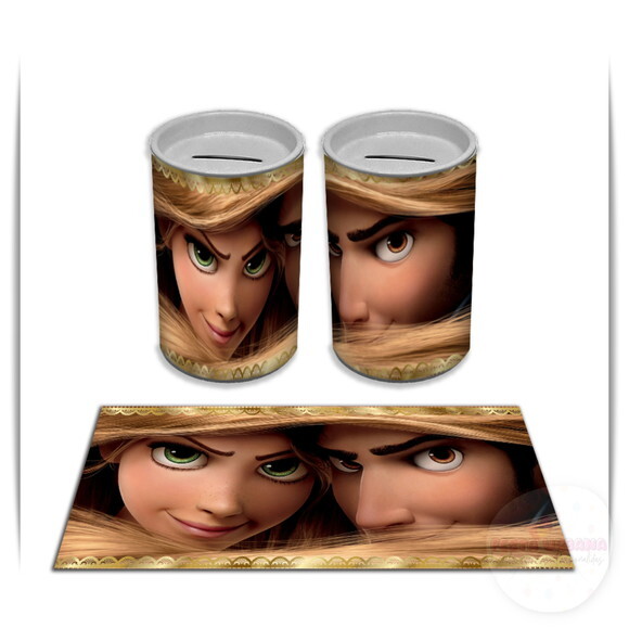 Adesivo Cofrinho Enrolados Rapunzel | Tubolata Festa Infantil