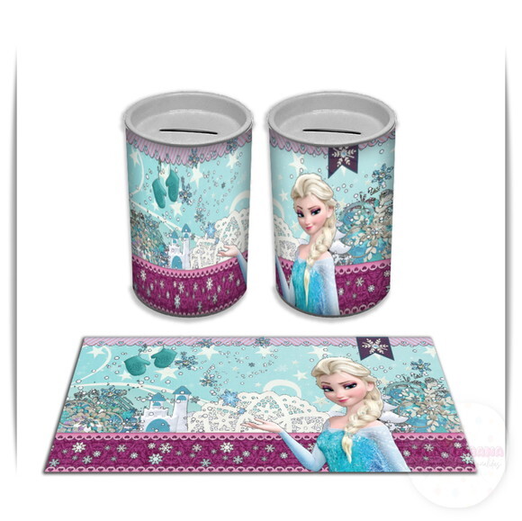 Adesivo Cofrinho Elsa Frozen | Tubolata Festa Infantil