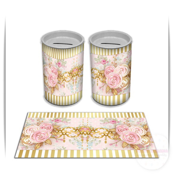 Adesivo Cofrinho Floral | Tubolata Festa Infantil