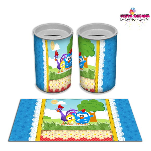 Adesivo Cofrinho Galinha Pintadinha Mini | Tubolata Festa Infanti