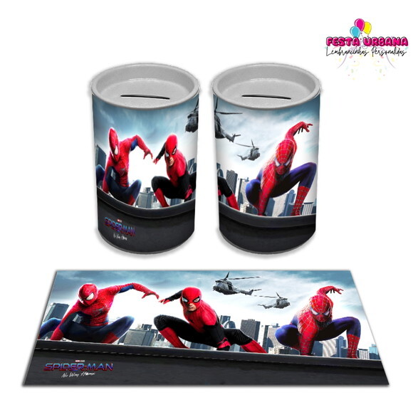 Adesivo Cofrinho Homem Aranha | Tubolata Festa Infantil