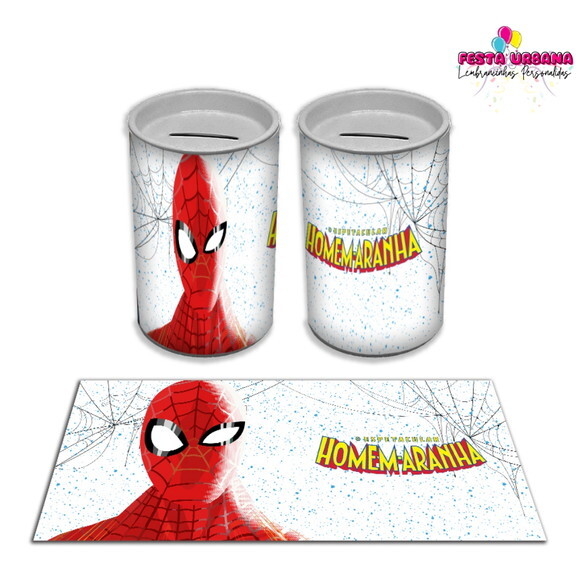 Adesivo Cofrinho Homem Aranha | Tubolata Festa Infantil