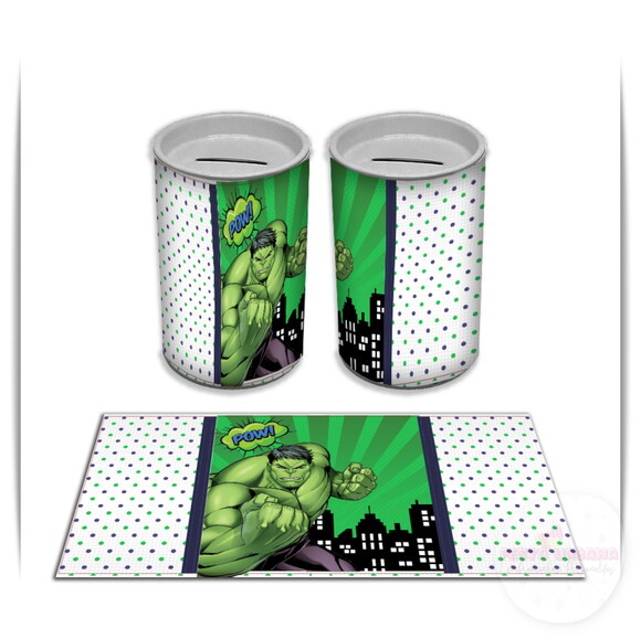 Adesivo Cofrinho Hulk | Tubolata Festa Infantil