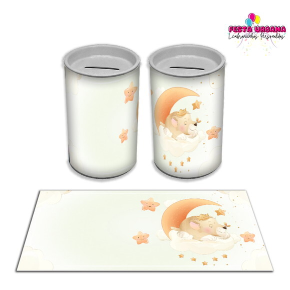 Adesivo Cofrinho Leãozinho Baby | Tubolata Festa Infantil