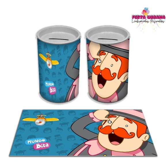 Adesivo Cofrinho Mundo Bita | Tubolata Festa Infantil