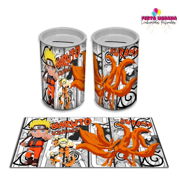 Adesivo Cofrinho Naruto | Tubolata Festa Infantil