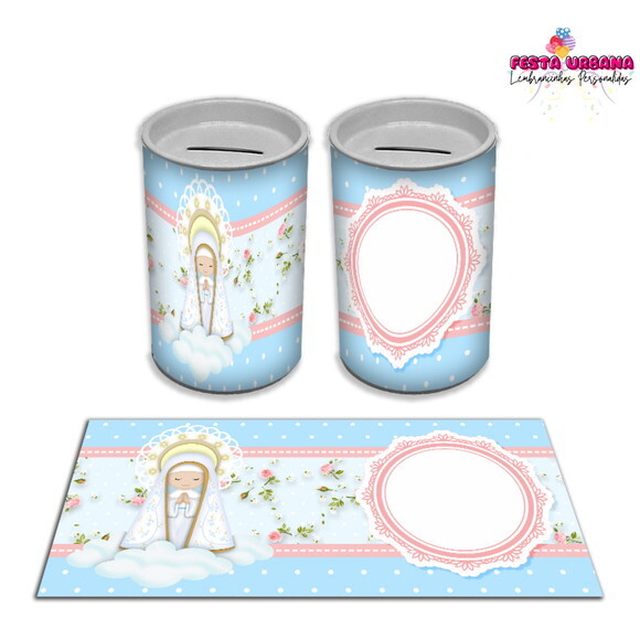 Adesivo Cofrinho Nossa Senhora de Fátima | Tubolata Festa Infant