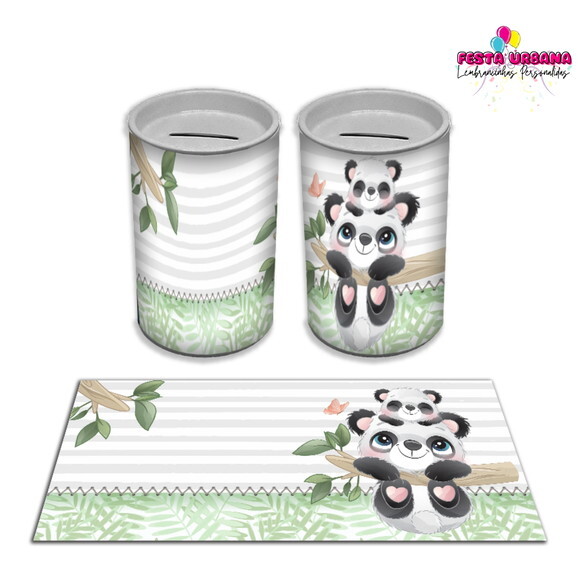 Adesivo Cofrinho Pandinha Baby | Tubolata Festa Infantil