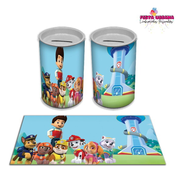 Adesivo Cofrinho Patrulha Canina | Tubolata Festa Infantil