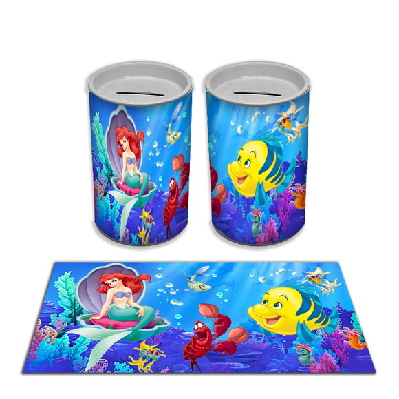 Adesivo Cofrinho Pequena Sereia | Tubolata Festa Infantil