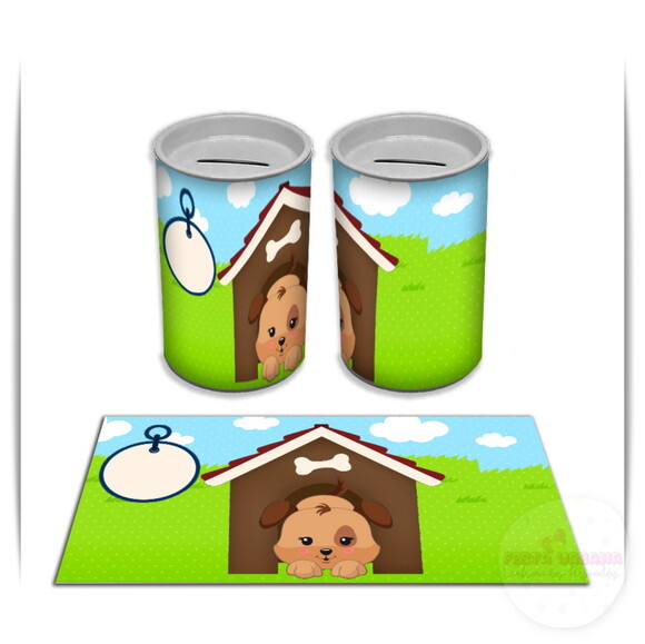 Adesivo Cofrinho Pet Cachorro Dog | Tubolata Festa Infantil