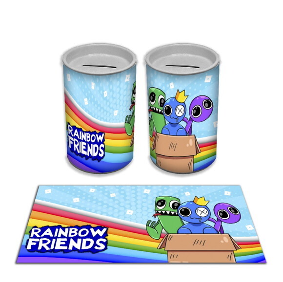 Adesivo Cofrinho Rainbow Friends | Tubolata Festa Infantil