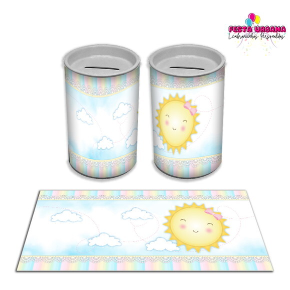 Adesivo Cofrinho Sunshine Raio de Sol | Tubolata Festa Infantil