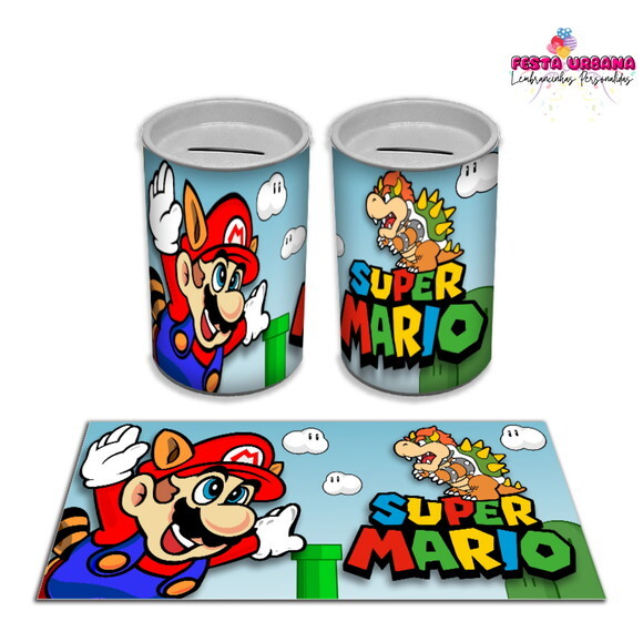 Adesivo Cofrinho Super Mario | Tubolata Festa Infantil