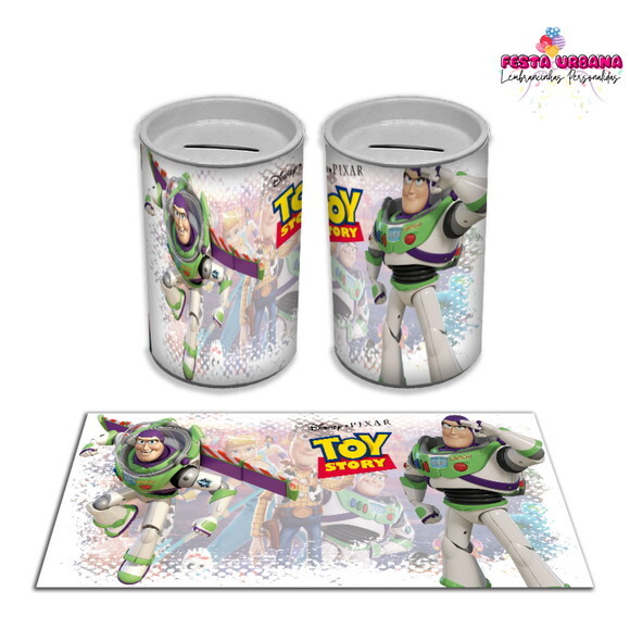 Adesivo Cofrinho Toy Story Buzz | Tubolata Festa Infantil