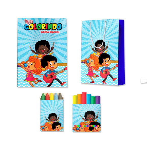 Kit Colorir com Massinha e Sacola 3 Palavrinhas | Lembrancinha Fe