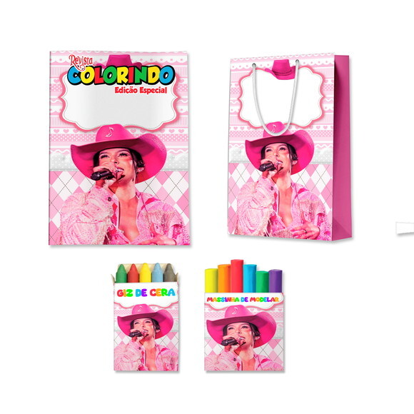 Kit Colorir com Massinha e Sacola Boiadeira Ana Castela | Lembran