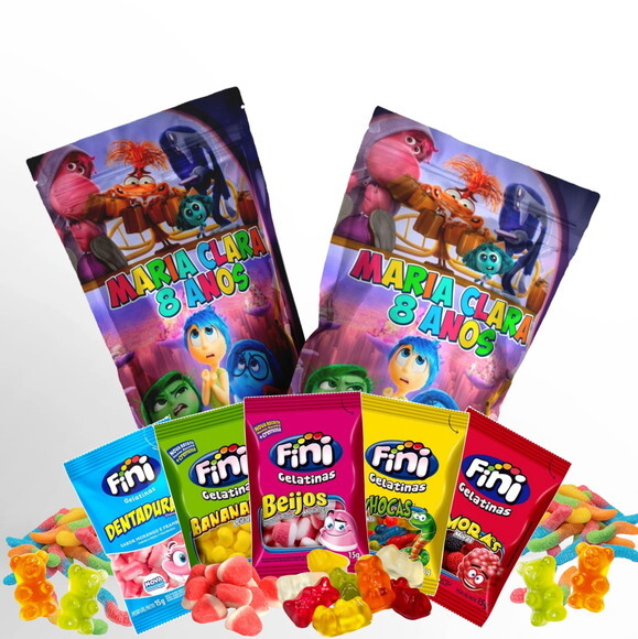 Fini Personalizado Divertidamente no Saquinho Metalizado Zip Lock