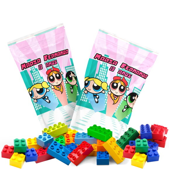 Blocos de Montar Meninas Super Poderosas no Saquinho Personalizad