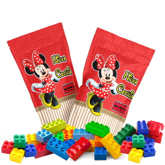 Blocos de Montar Minnie Vermelha no Saquinho no Saquinho Personal