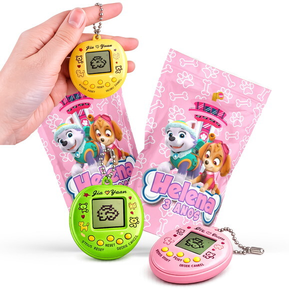 Tamagotchi Patrulha Canina Rosa | no Saquinho Personalizado | Lem