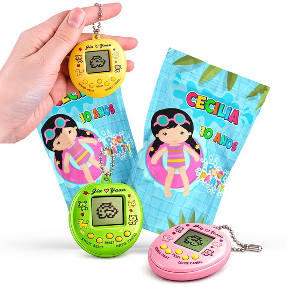 Tamagotchi Pool Party Menina | no Saquinho Personalizado | Lembra