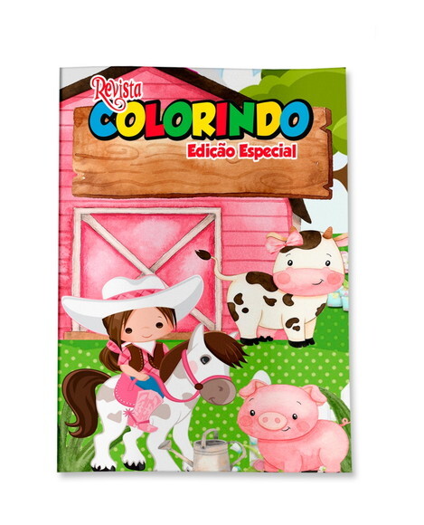 Livro de Colorir  Fazendinha Menina 14x10 cm | Lembrancinha Festa