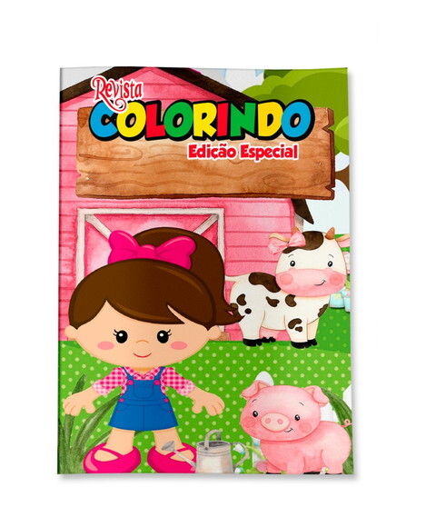 Livro de Colorir  Fazendinha Menina 14x10 cm | Lembrancinha Festa