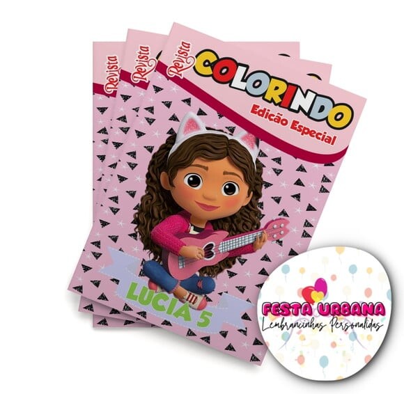 Livro de Colorir  a Casa Mágica da Gabby 14x10 | Lembrancinha Fe