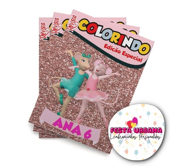 Livro de Colorir  Angelina Bailarina 14x10 | Lembrancinha Festa I