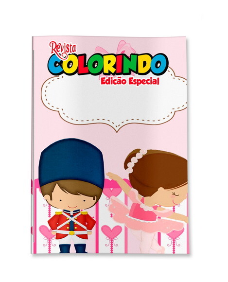 Livro de Colorir  Bailarina e Soldadinho de Chumbo | Lembrancinha