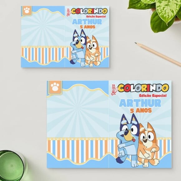 Livro de Colorir  Bluey 14x10 | Lembrancinha Festa Infantil