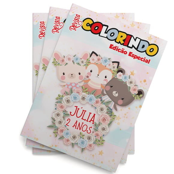 Livro de Colorir  Bosque Encantado 14x10 | Lembrancinha Festa Inf