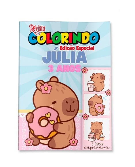 Livro de Colorir  Capivara 14x10 | Lembrancinha Festa Infantil