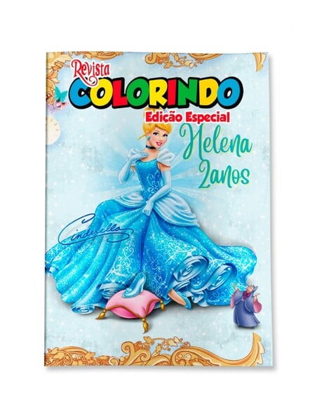 Livro de Colorir  Cinderela 14x10 | Lembrancinha Festa Infantil