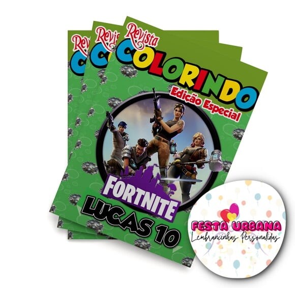 Livro de Colorir  Fortnite 14x10 | Lembrancinha Festa Infantil