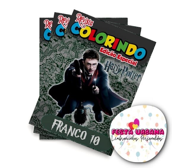 Livro de Colorir  Harry Potter 14x10 | Lembrancinha Festa Infanti