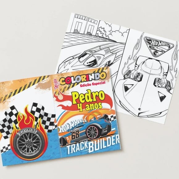 Livro de Colorir  Hot Wheels 14x10 | Lembrancinha Festa Infantil