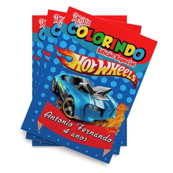 Livro de Colorir  Hot Wheels 14x10 | Lembrancinha Festa Infantil